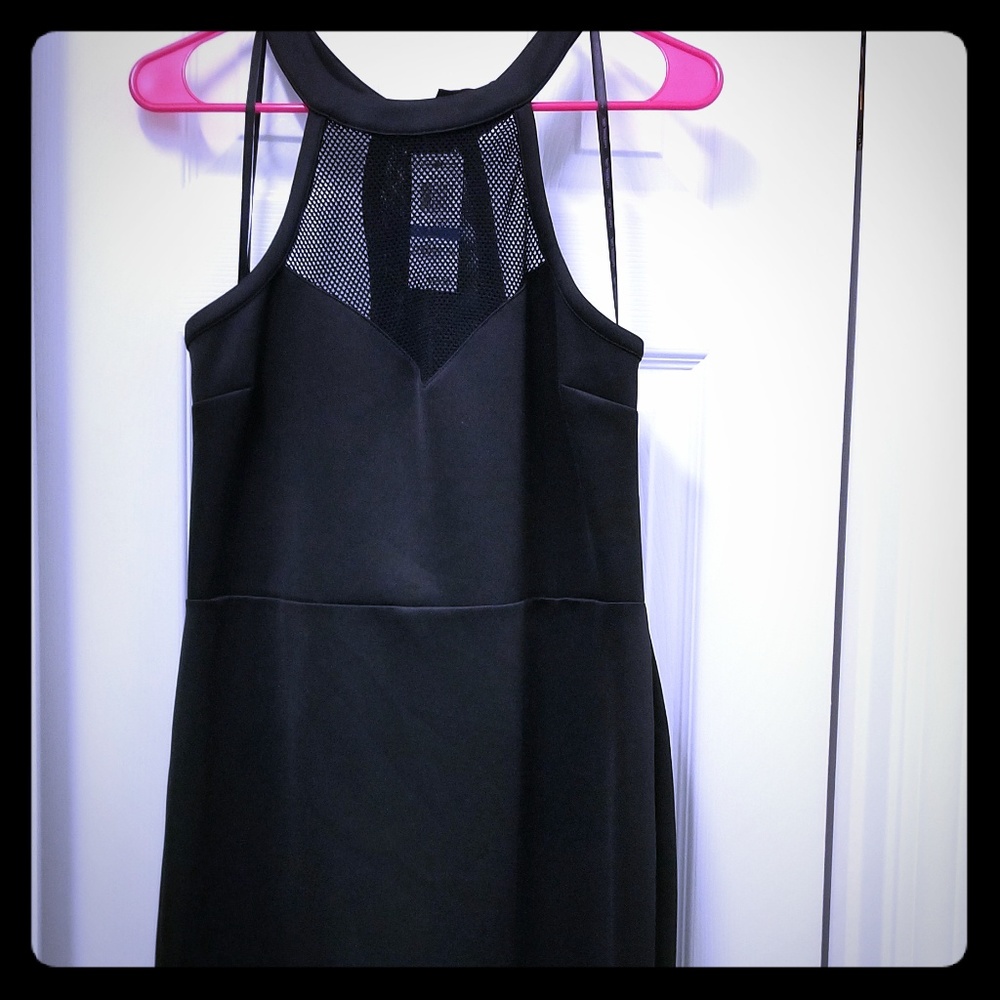 NWT Material Girl Black Bodycon Dress w/ Mesh